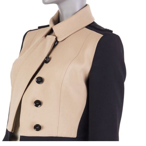 Burberry Prorsum Black and Tan Tailored Peplum Jacket  BRAND NEW!!! AUTHENTIC - Picture 2 of 15
